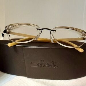 Silhouette Titanium Ultra Lightweight Women's Glasses - Black and Cream